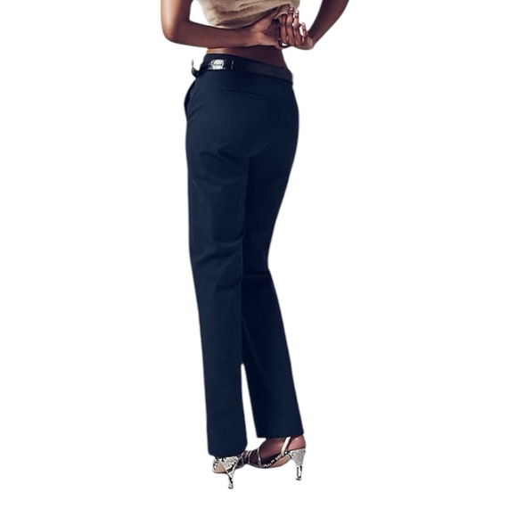 J.Crew The Kate straight-leg pant in bi-stretch cotton blend in navy - Picture 3 of 9